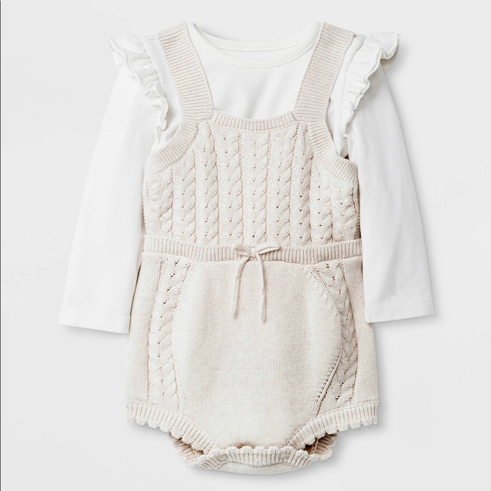 Cat & Jack Cable Sweater Romper
